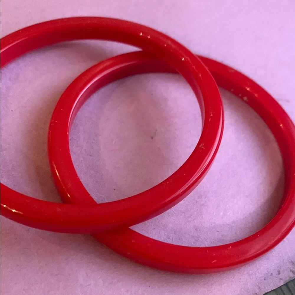 Red Bangle Set - Picture 7 of 9